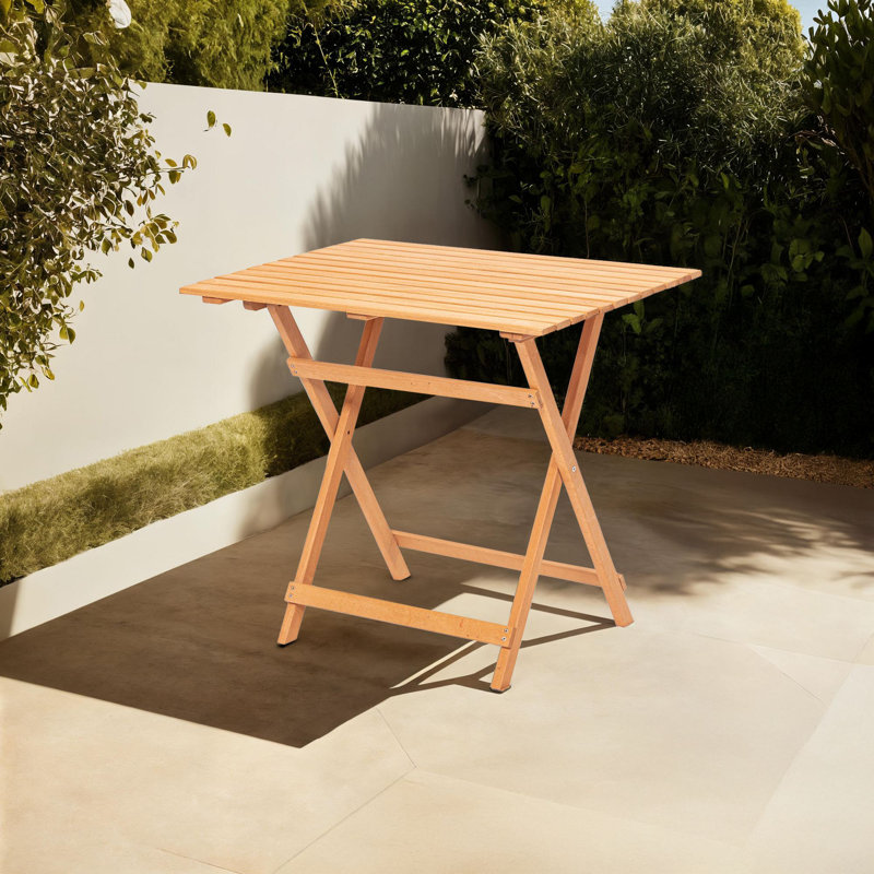 Ambrea Rectangular Folding Outdoor Side Table, 72" H x 80" W x 80" D