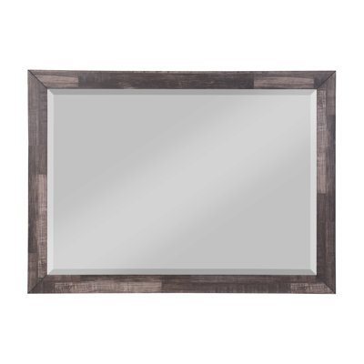 Deana Wood Rectangle Mirror in Dark Oak