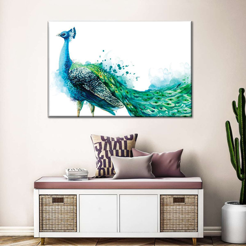 Proud Peacock Splash, H 26 po x l 39 po x P 1,25 po
