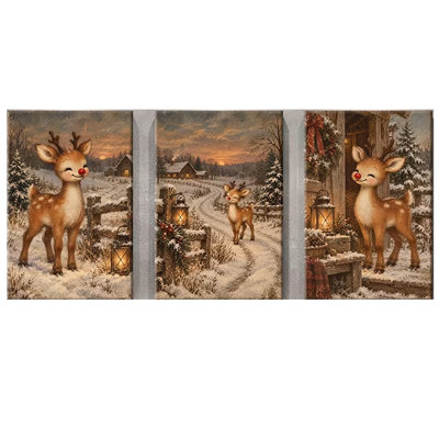 3 Piece Wrapped Canvas Wall Art