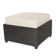 Siesta Key Wicker Outdoor Ottoman with Sunbrella® Cushion
