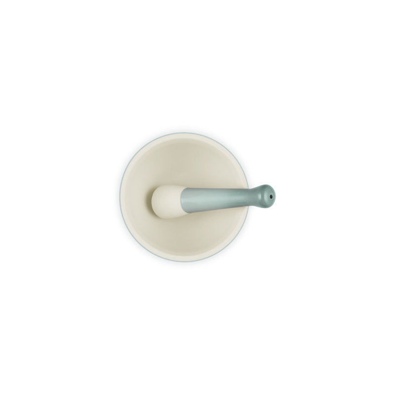 Le Creuset Stoneware Mortar And Pestle, 10 Oz. - Artichaut, Sea Salt