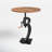 Reiber Round Solid Wood Top Metal Base Dining Table