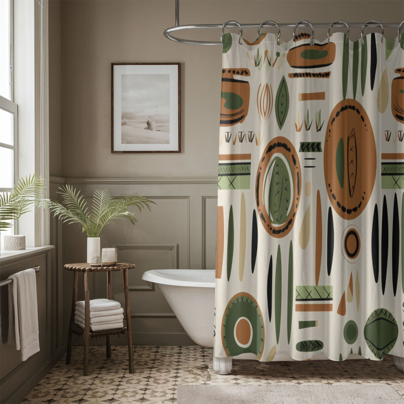 Rideau de douche Boho Roots - Premium, H 74 po x l 71 po
