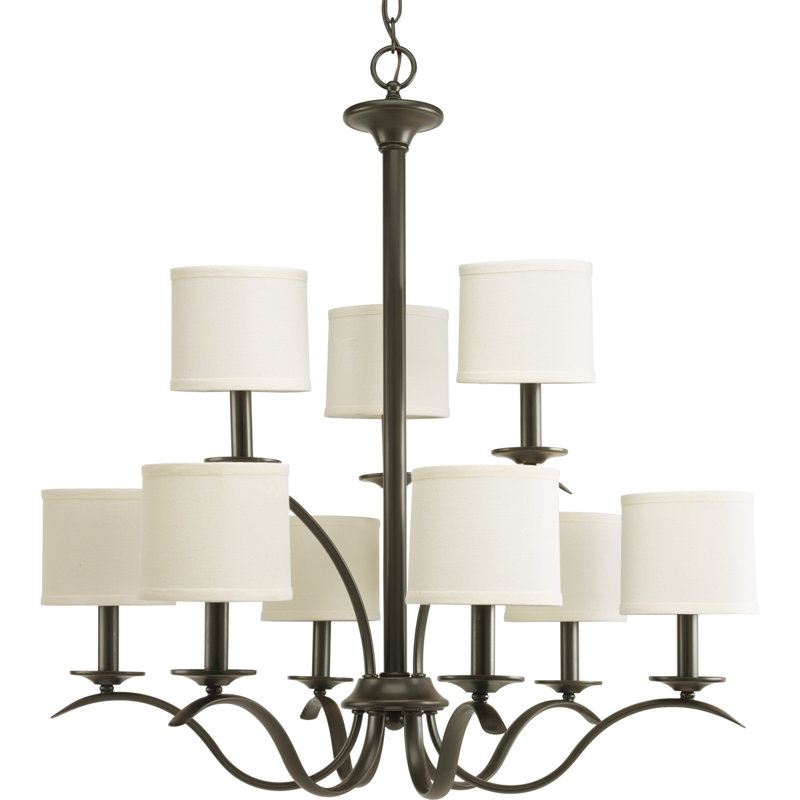 Armindo 9 - Light Dimmable Tiered Chandelier, Antique Bronze