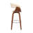 Chagnon Swivel Counter or Bar Height Bar Stool with Arms and Open Back in Faux Leather, Wood-118320592-118320593-118320596