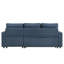 Canapé modulaire 2 pièces avec canapé-lit et chaise de rangement réversible, bleu-130506061