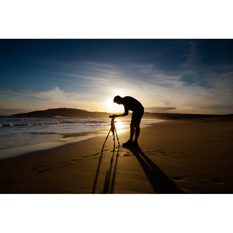 Photographer By The Sea by Alexwise - Wrapped Canvas Print, 20cm H x 30cm W x 3.8cm D