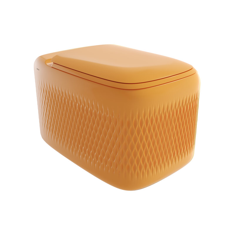New Age Rimless Wall-Hung Toilet - 54cm, Yellow 