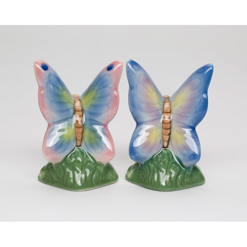 Ensemble salière et poivrière papillon Cosmos