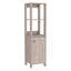 Armoire à linge Clair, deux tablettes intérieures, deux tablettes ouvertes, une porte-336359411