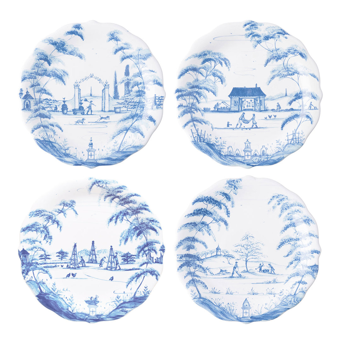 Country Estate Party Plate Assorted 4 - Piece Set Juliska