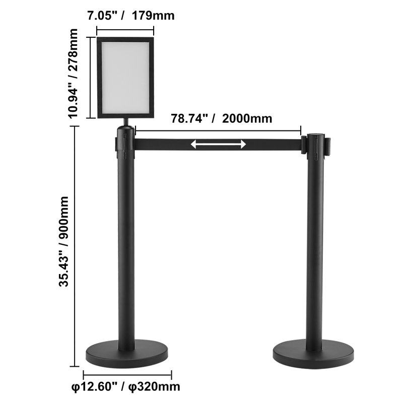 VEVOR 10'' H Post