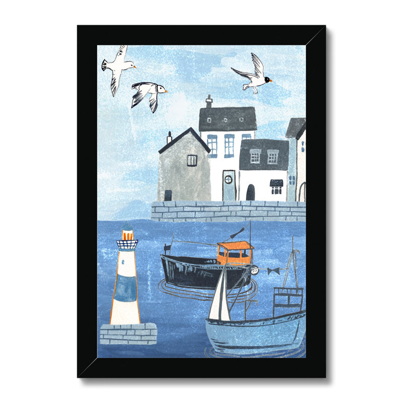 Sailors Rest IV by Melissa Wang - Painting, 34cm H x 24cm W, Black Framed Paper Print