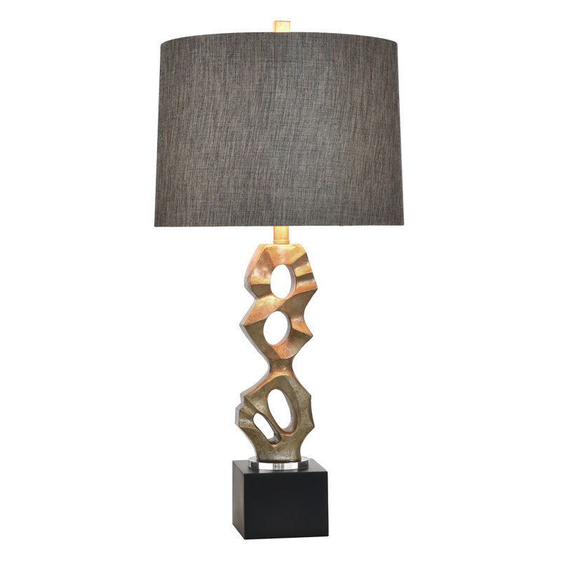 Lampe de table Poly - Van Gold - Abat-jour blanc