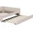 Upholstered Platform Bed with USB and Twin Size Trundle-94375232
