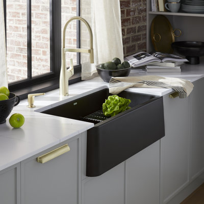 Évier de ferme à tablier frontal simple 33 "IGRON SILGRANIT - noir charbon