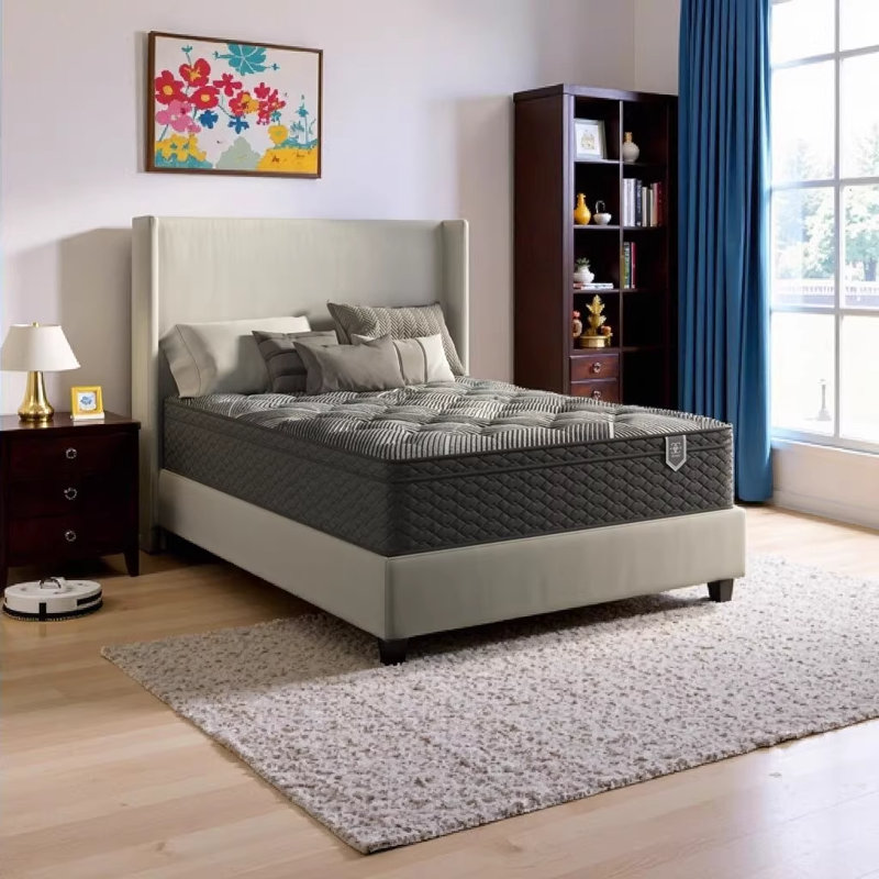Restonic ComfortCare Hybrid Restful Nights Plush Mattress, Twin Size - 13 Inch Cooling Gel Memory Foam with 800-Series Individually Wrapped Coils for Pressure Relief and Motion Isolation