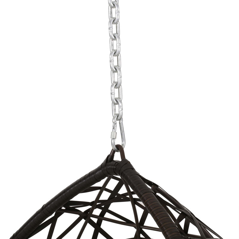 Chaise suspendue avec chaîne de 8 pi, Brun
