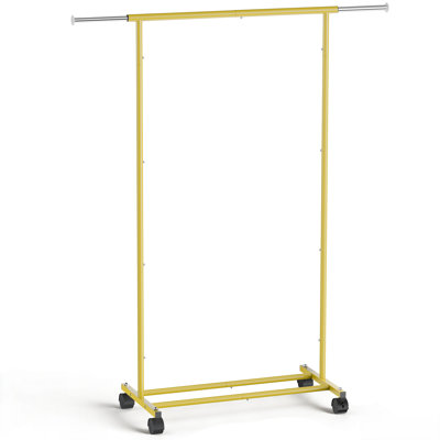 Portant à vêtements roulant de 119 cm (47 po), support réglable en métal avec roulettes universelles