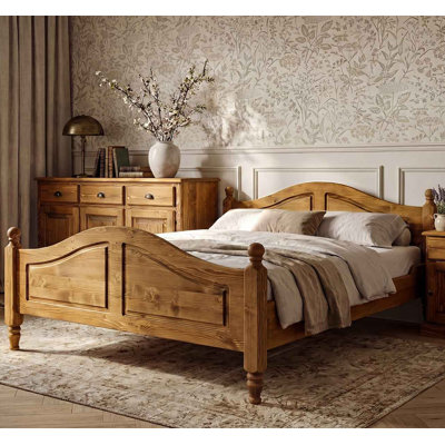 Hailley Solid Spruce Wood Bedframe