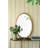 24" X 36" Oval Wall Mirror With Wood Frame,Bathroom Mirror,Living Room Mirror