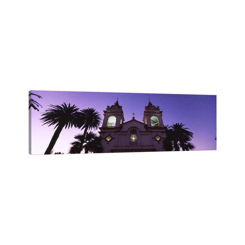 Low-Angle View Of Five Wounds Portuguese National Church, San Jose - Wrapped Canvas Panoramic Print