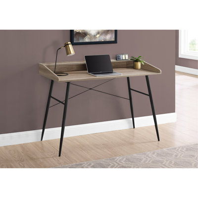 Computer Desk, Home Office, Laptop, Storage Shelves, Work, Laminate, Metal, Contemporary, Modern