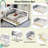Lordina Bed with Upholstered Storage Headboard, Side Shelves and A Rotating Board-1065598211