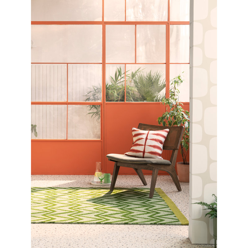 Dhurrie Handmade Geometric Area Rug, Rectangle 5'3" x 7'7"