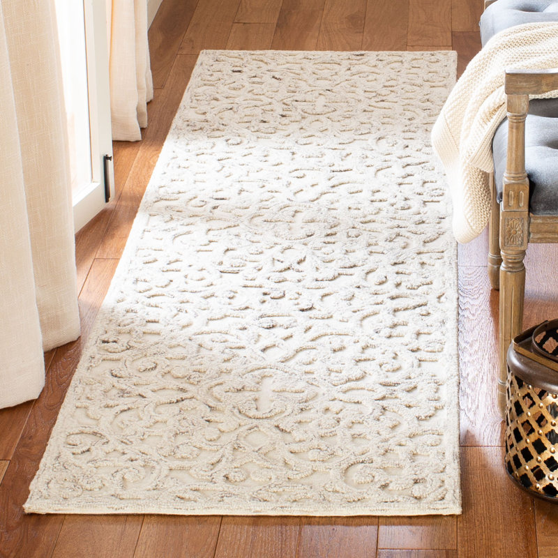 Tapis en laine et coton touffeté à la main Sarina, Rectangle 10 pi x 14 pi