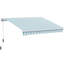Auvent rétractable 12 pi x 10 pi. Et eau -, manivelle manuelle, cadre en aluminium pour patio, terrasse, cour. Auvent de terrasse. Pare-soleil avec tissu aquatique, confort de patio.