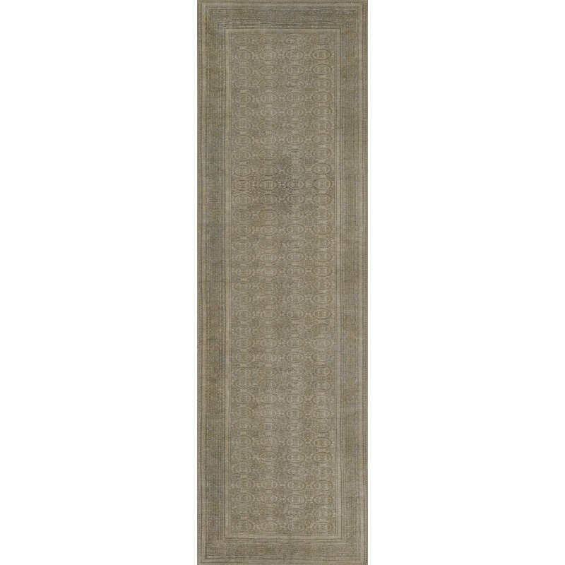 Tapis vert en polyester Erin Gates par Momeni Dorset Warren, Tapis de couloir 2 pi 3 po x 7 pi 6 po