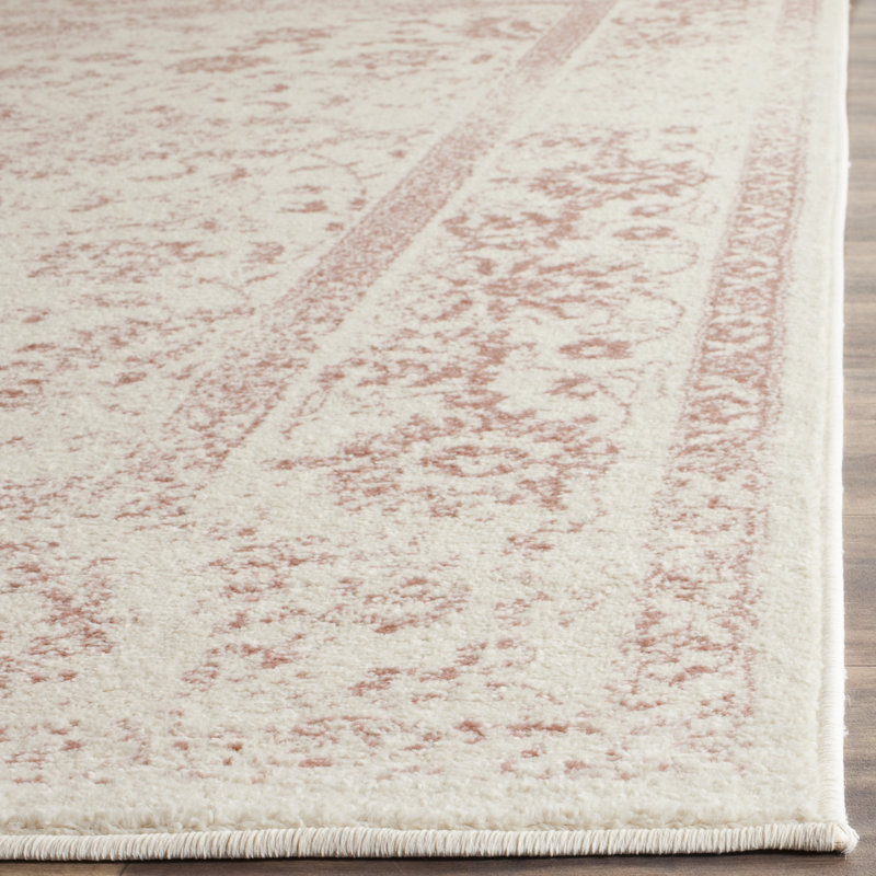 Stromsburg Floral Area Rug, Rectangle 76 x 122 cm, Ivory/Pink
