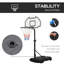 Système de basketball portable avec arceau réglable en hauteur