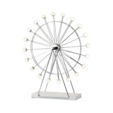 Zeinoun 22" Off White Metal Multi Light Bedside LED Table Lamp With Off White Globe Shade