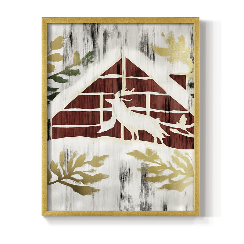 Reproduction encadrée - bois massif, H 11 po x l 9 po, Doré