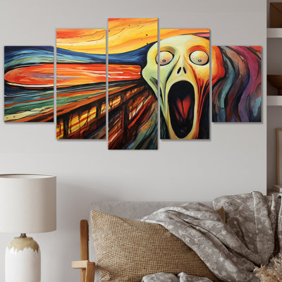 Masterpiece The Scream By Edvard I - Masterpiece Wall Decor - 5 Panels