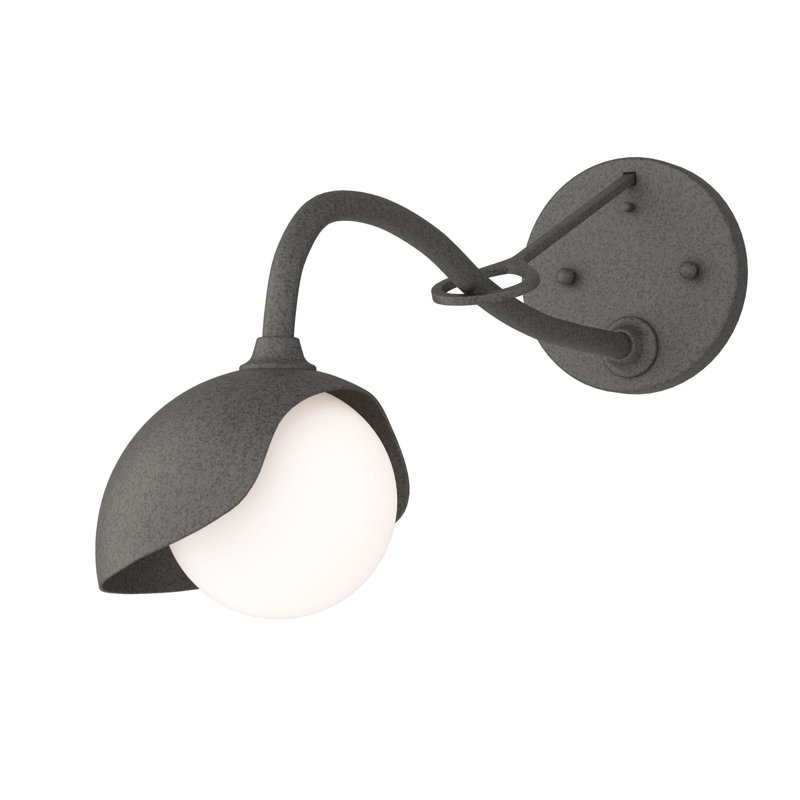 Brooklyn 1 - Light Hardwired Armed Sconce, Natural Iron, Natural Iron