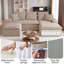 Canapé d'angle modulaire en forme de L de 235 cm (92,5 po), en chenille avec ressorts ensachés, 2 pièces, canapé moderne à assise profonde, canapés rembourrés pour salon, kaki clair-131180529-134483497
