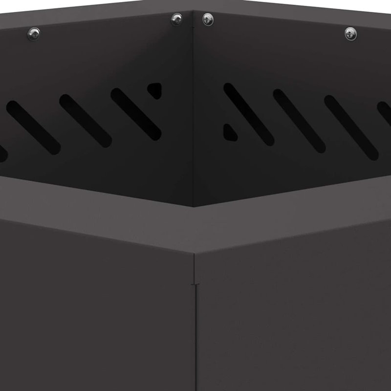 Modern Smokeless Fire Pit, 51cm H x 48cm W x 48cm D, Black