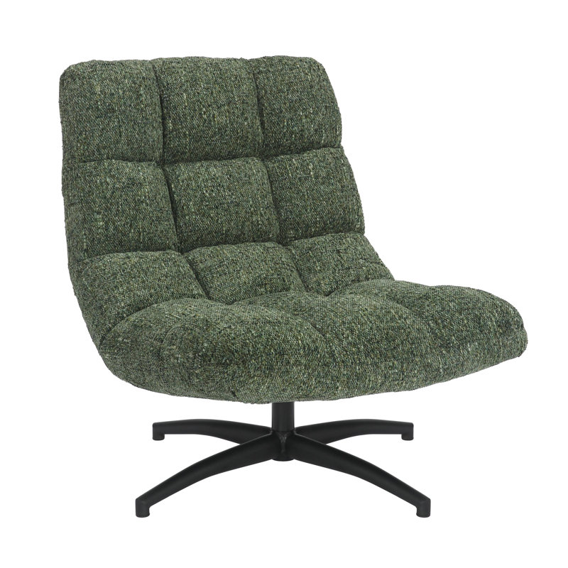 Birkes Upholstered Swivel Accent Chair, Green