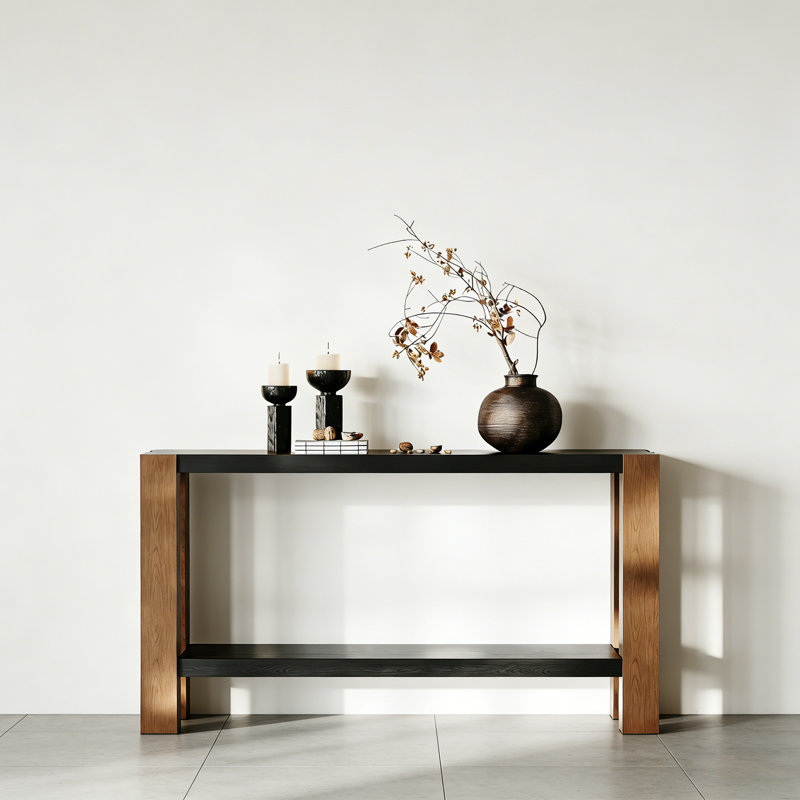 Console rétro minimaliste, 29.53" H x 47.24" W x 13.78" D