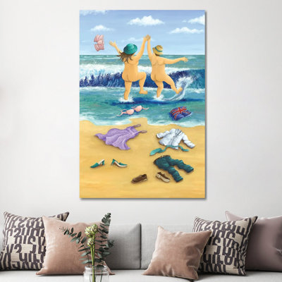 Skinny Dippers by Peter Adderley - Wrapped Canvas Gallery-Wrapped Canvas Giclée