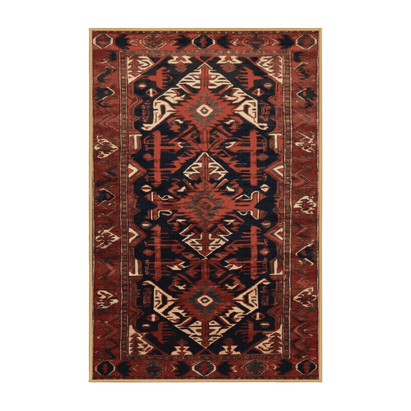 Tapis brun lavable à la machine, Rectangle 6 pi x 9 pi