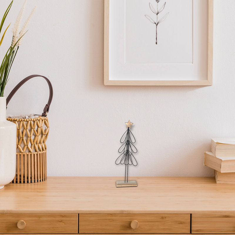 Arbre en plumes de fil et support en forme d'étoile 12,20 po