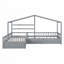 Lit plateforme House avec trois tiroirs de rangement-503122656