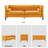 78''  Wide Velvet Tufted Square Arm Sofa-1281120133
