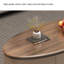 Table basse vintage ovale en bois massif