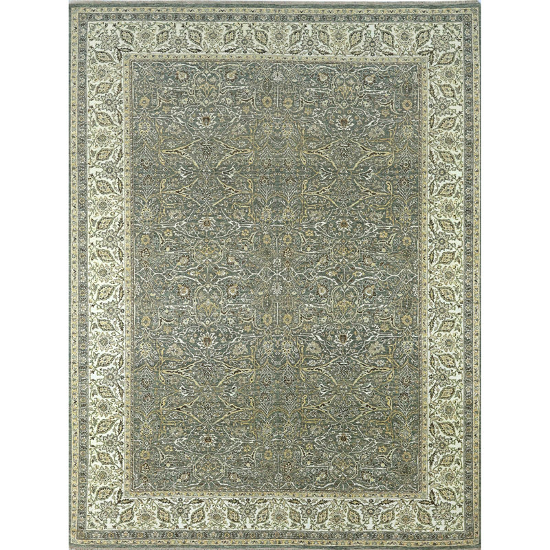 Hand Knotted Wool Indoor Rug, Rectangle 5' x 8'